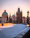 Winter morning on Charles Bridge