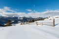 Winter morning mountain rural landscape. Royalty Free Stock Photo