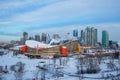 Winter morning at the smoky Calgary, Travel Alberta, Canada, Nort America, Arctic winter, extreme weather, covered under snow