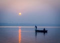 Beautiful sunrise view from Varanasi, India