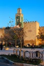 Winter in Morocco. The promenade, fortress and mosque of Meknes