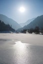 Winter mounatain lake Royalty Free Stock Photo