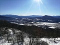 The winter mountain in Adygeya