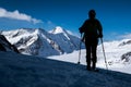Winter mountain alpine ascent