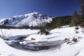 Winter landscape in Carpathian majestic mountains, Ukraine