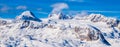 Winter mountain landscape with high alpine peaks, Dachstein, Austria