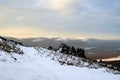 Morning in winter in the North Urals