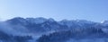 winter mountain landscape panorama in the Alps Royalty Free Stock Photo