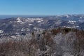 Winter mountain landscape from the peak of Czantoria