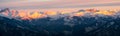 Winter mountain landscape panorama view in the Swiss Alps Royalty Free Stock Photo