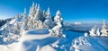Winter mountain panorama landscape