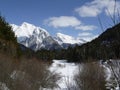 Winter mountain panorama in Seefeld, Tyrol, Austria Royalty Free Stock Photo