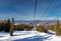 Winter mountain panorama Snowmass Colorado