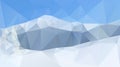 Winter mountain peaks and range vector background