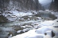 Winter mountain river Royalty Free Stock Photo