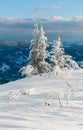 Winter mountain snowy landscape Royalty Free Stock Photo