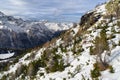 Winter mountain in Valmalenco, Sondrio, Italy Royalty Free Stock Photo