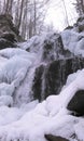 Winter mountain waterfall Royalty Free Stock Photo