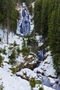 Winter mountain waterfall Royalty Free Stock Photo