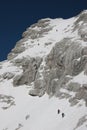 Winter mountaineers in Julian Alps