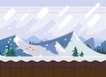 Winter mountains