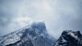 Winter mountains in the clouds Dragon Tooth Ergaki