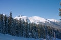 Winter mountains landscape. Bulgaria, Bansko