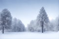 The winter mountains landscape, winter landscape with snow and trees Royalty Free Stock Photo