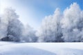 The winter mountains landscape, winter landscape with snow and trees Royalty Free Stock Photo