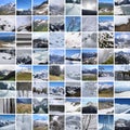 Winter mountains mosaique Royalty Free Stock Photo