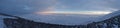 Winter mountains panorama from Mount Erciyes, Turkey Royalty Free Stock Photo