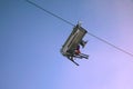 Winter mountains panorama with ski slopes and ski lifts Royalty Free Stock Photo