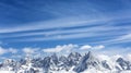 Winter mountains, panorama - snow-capped peaks of the Italian Alps. Dolomites, Alps, Italy, Trentino Alto Adige. Snow-capped mount Royalty Free Stock Photo