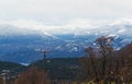 winter mountains postcard Royalty Free Stock Photo