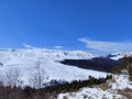 winter moutain view with blue sky Royalty Free Stock Photo