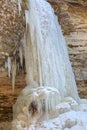 Winter, Munising Falls Royalty Free Stock Photo