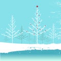 Winter nature vector Royalty Free Stock Photo