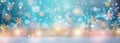 Winter, New Year or Christmas abstract background with snowflakes, glitter and bokeh on a light background Royalty Free Stock Photo