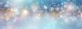 Winter, New Year or Christmas abstract background with snowflakes, glitter and bokeh on a light background Royalty Free Stock Photo