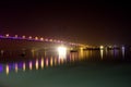 Winter Night abd the City light at Kolkata India from the bank of the river