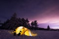 Winter night at basecamp