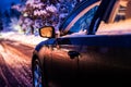 Winter Night Drive Royalty Free Stock Photo