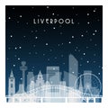 Winter night in Liverpool. Royalty Free Stock Photo