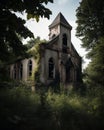 The Forgotten Steeple in the Frightful Forest Royalty Free Stock Photo