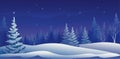 Winter night panoramic Royalty Free Stock Photo