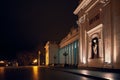 Winter night photo the city hall and Dumskay square in Odessa, Ukraine Royalty Free Stock Photo