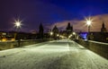 Winter night in Prague Royalty Free Stock Photo