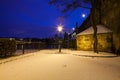 Winter night in Prague Royalty Free Stock Photo