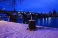 Winter night in Prague Royalty Free Stock Photo