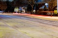 winter night road snow background Royalty Free Stock Photo